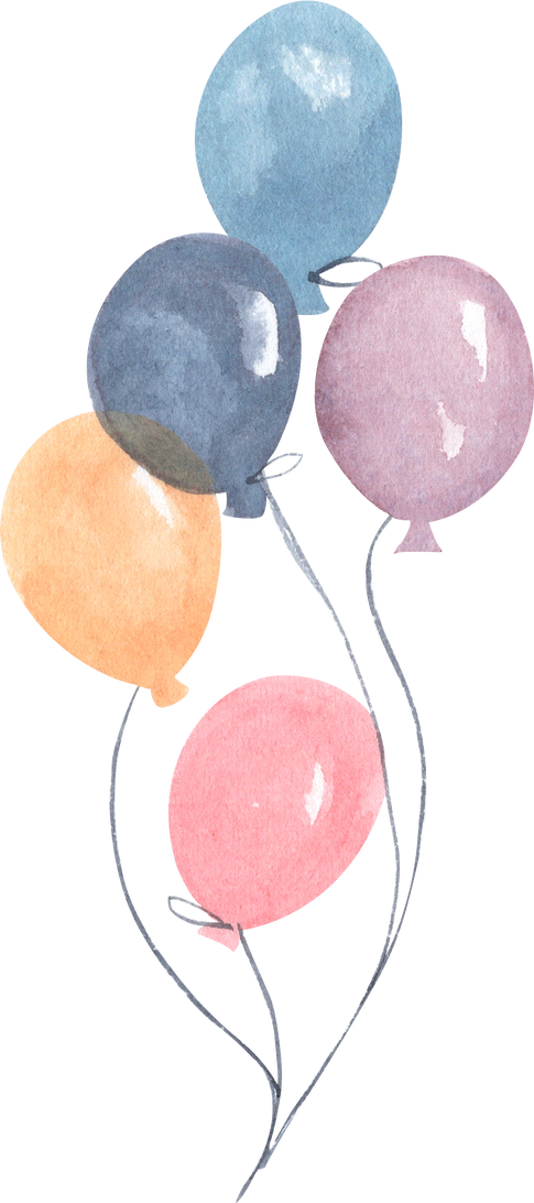 Watercolor Balloons Illustration